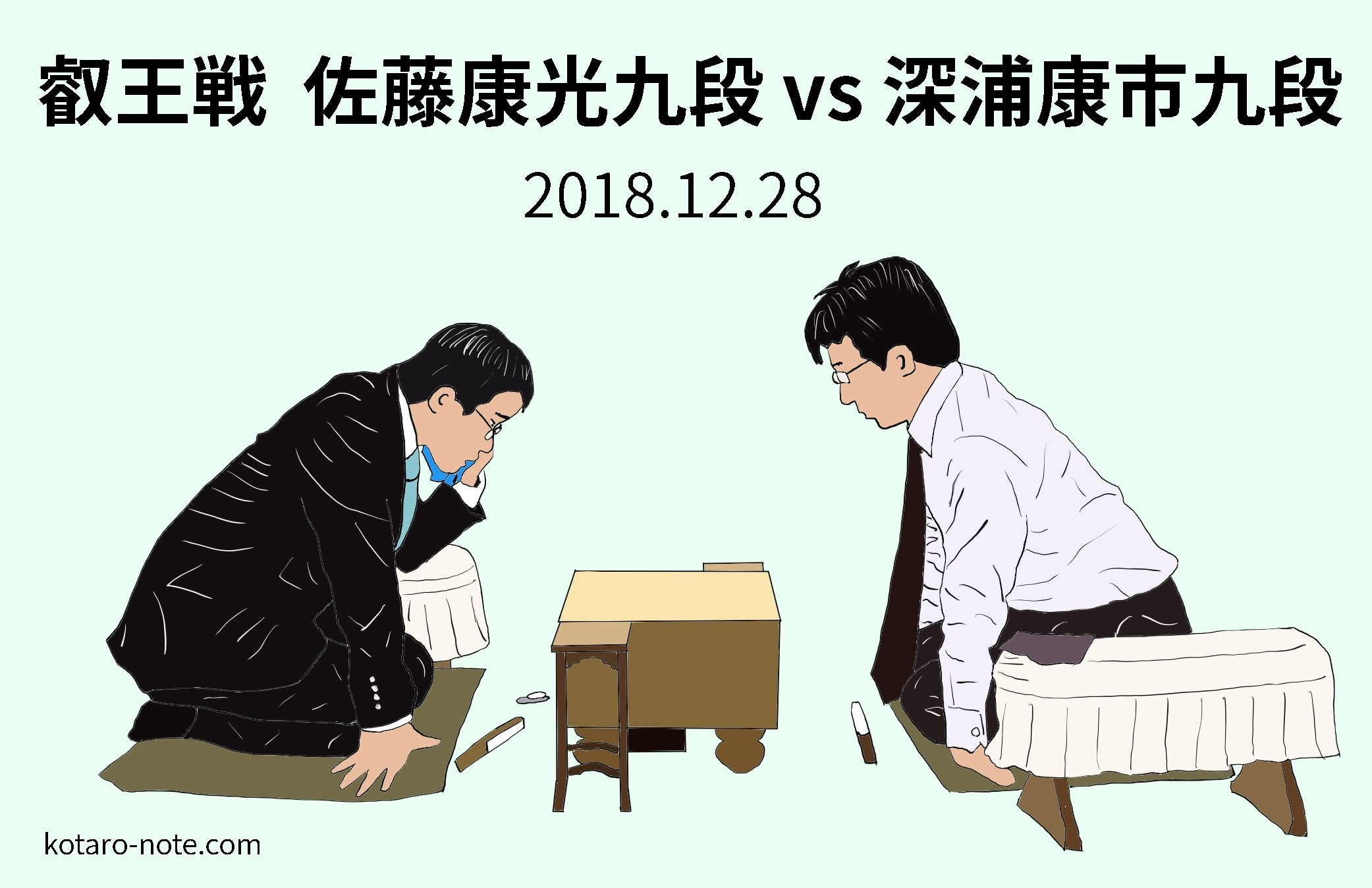 佐藤康光九段vs深浦康市九段、叡王戦本戦2回戦