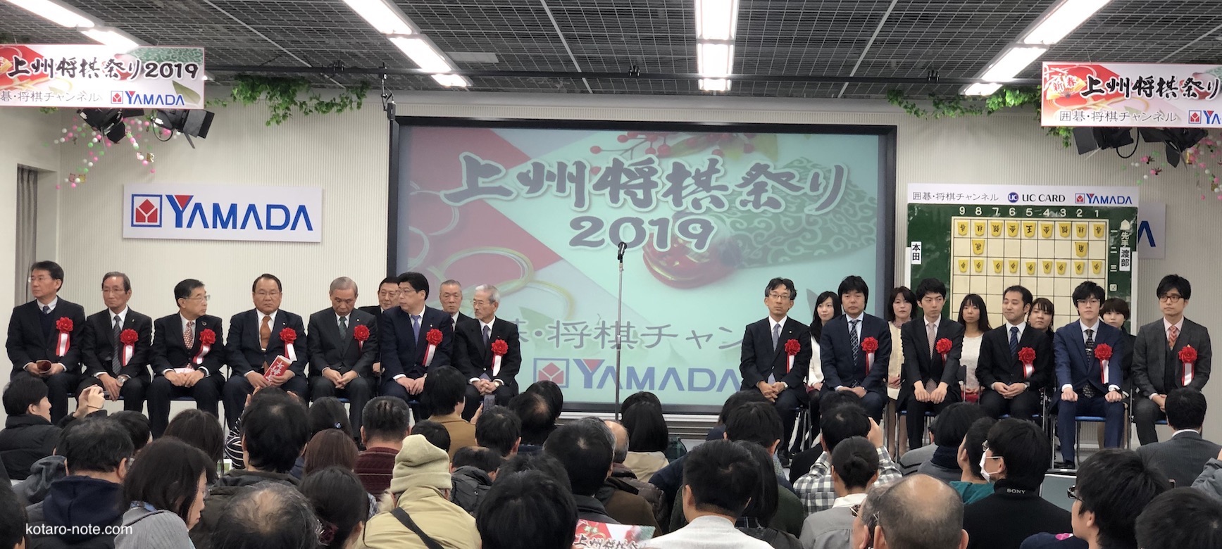 会場内の様々なスペースの配置と開会式 第9回上州将棋祭り2 コタローノート