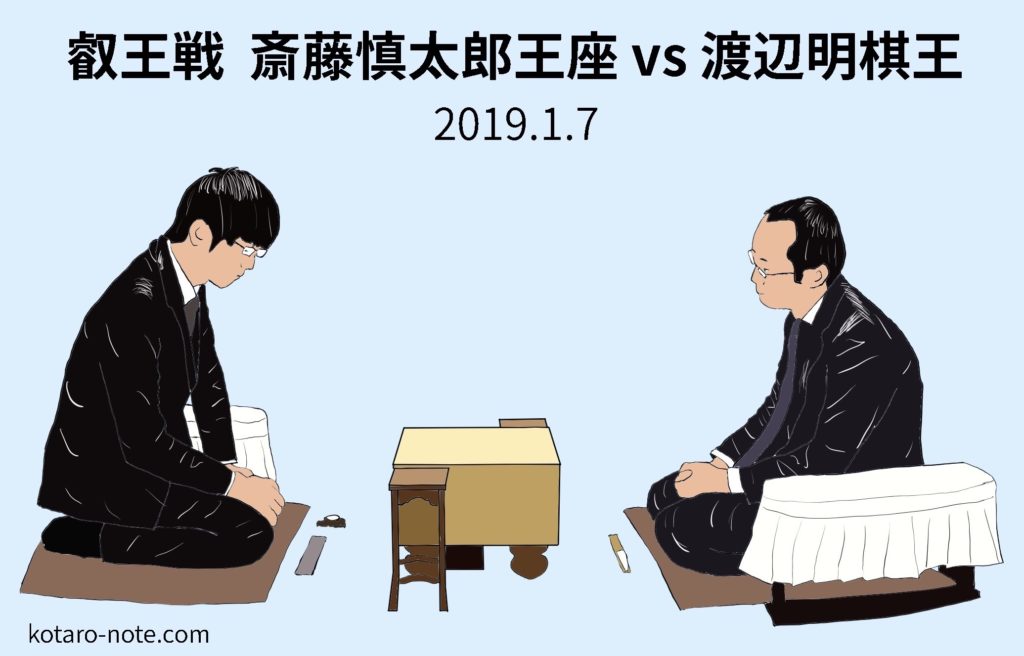 斎藤慎太郎王座vs渡辺明棋王、叡王戦