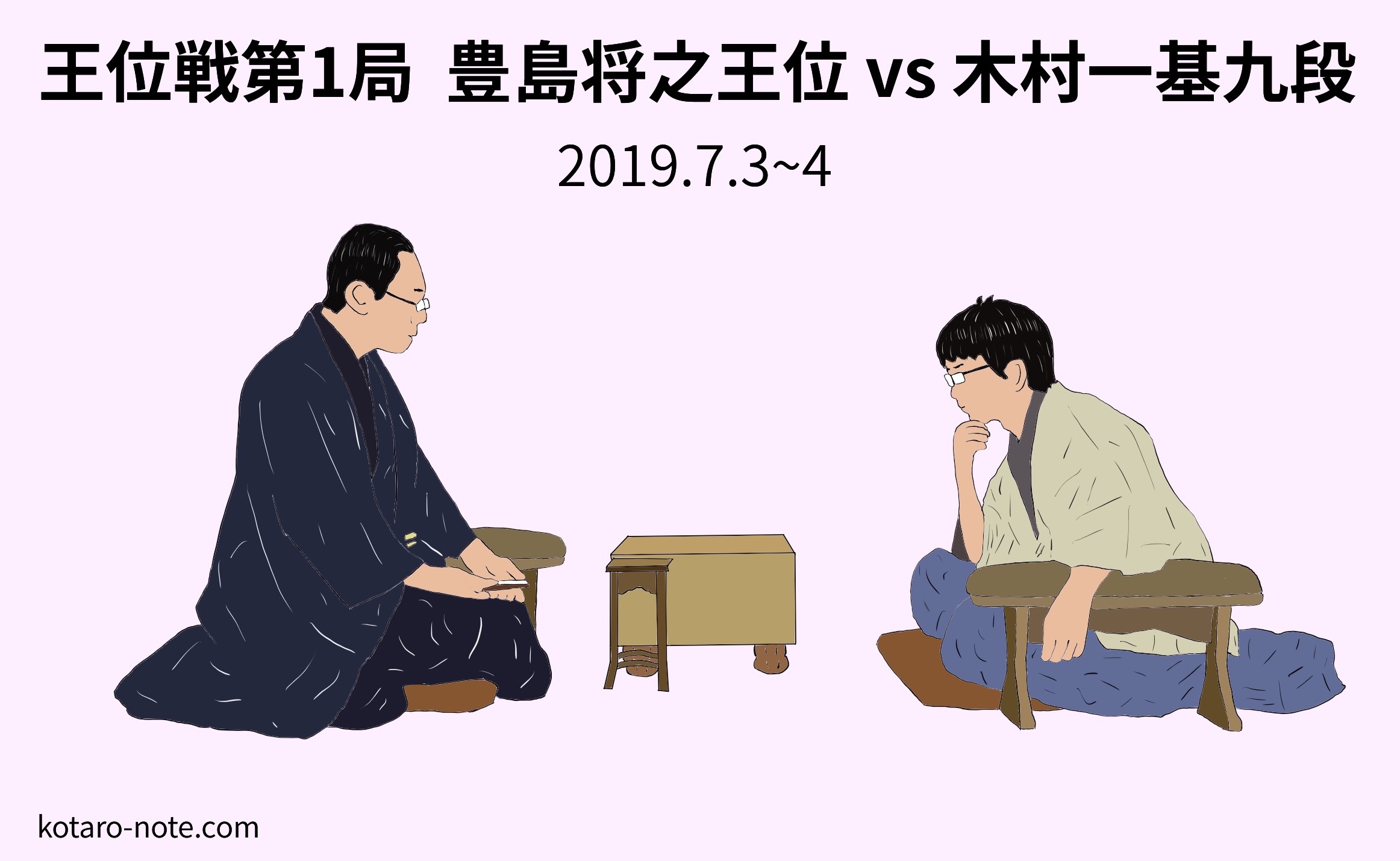 豊島将之王位vs木村一基九段、王位戦第1局