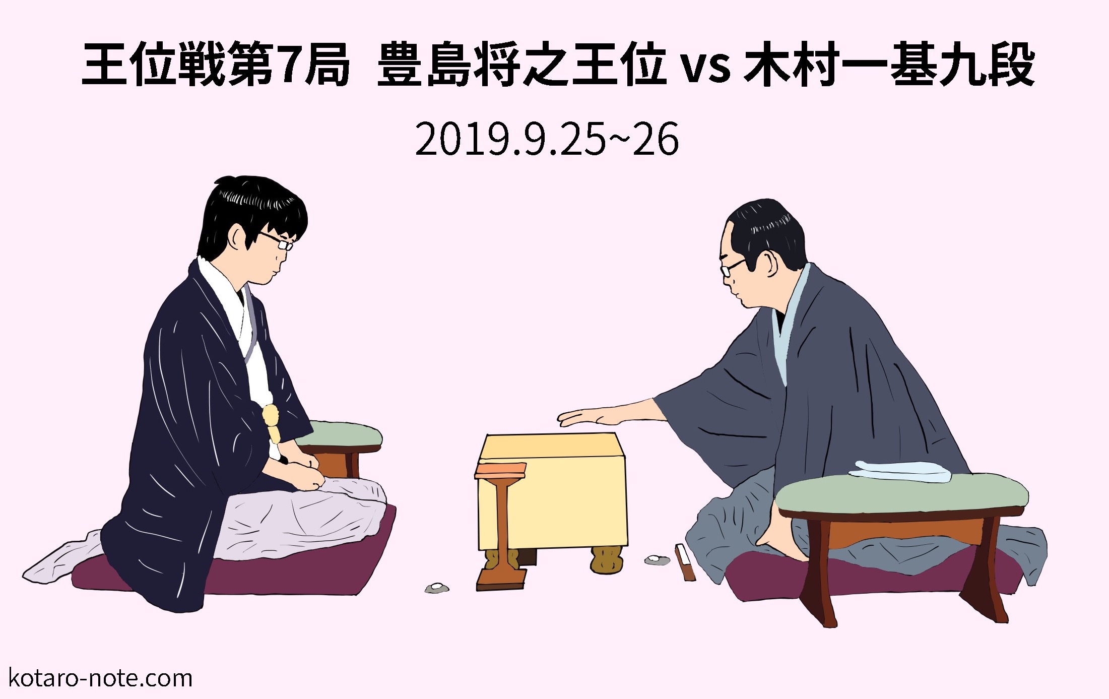 豊島将之王位vs木村一基九段、王位戦第7局