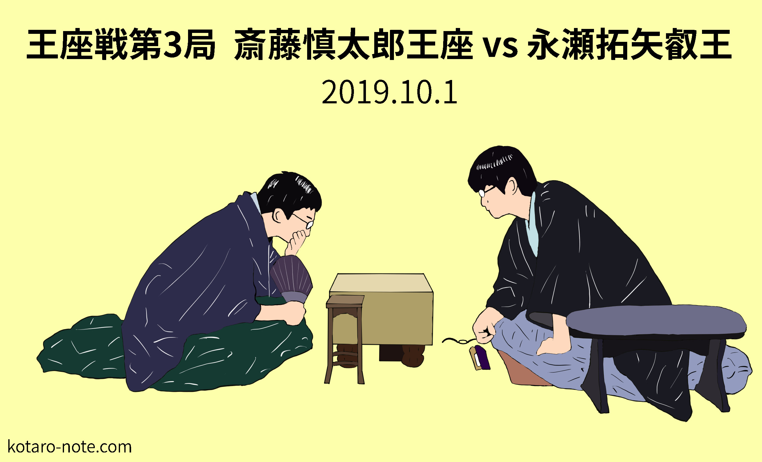 斎藤慎太郎王座vs永瀬拓矢叡王、王座戦第3局